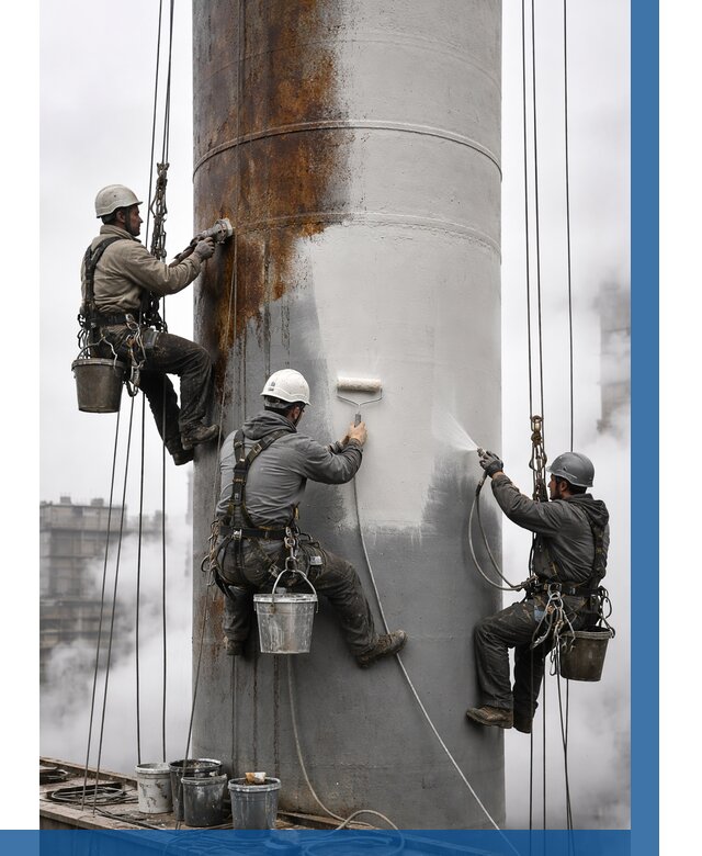 Покраска дымовых труб в Железногорске от 8688 р. | ВЫСОТНИК-Жлк