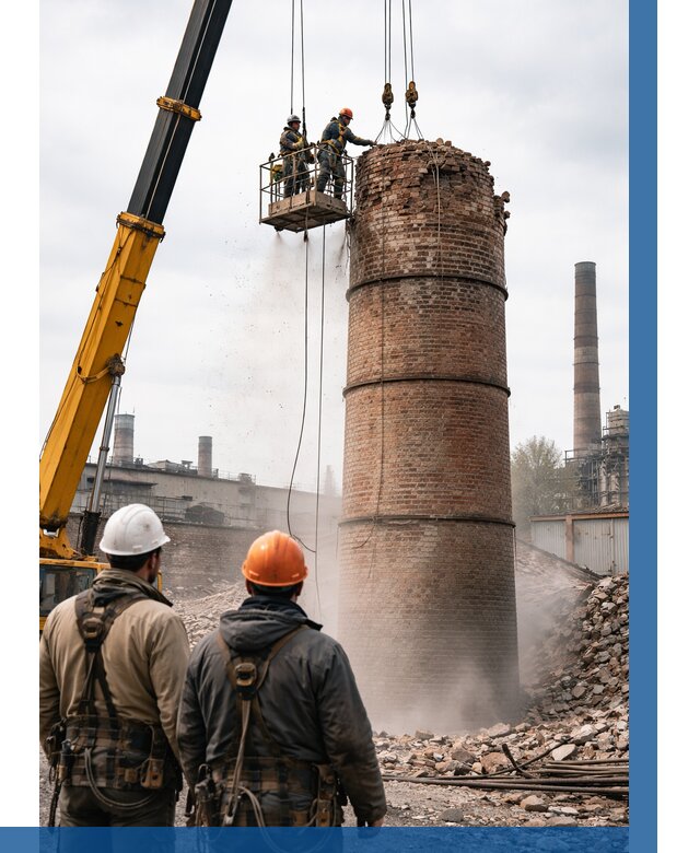 Демонтаж дымовой трубы в Железногорске от 91989 р. | ВЫСОТНИК-Жлк, смета