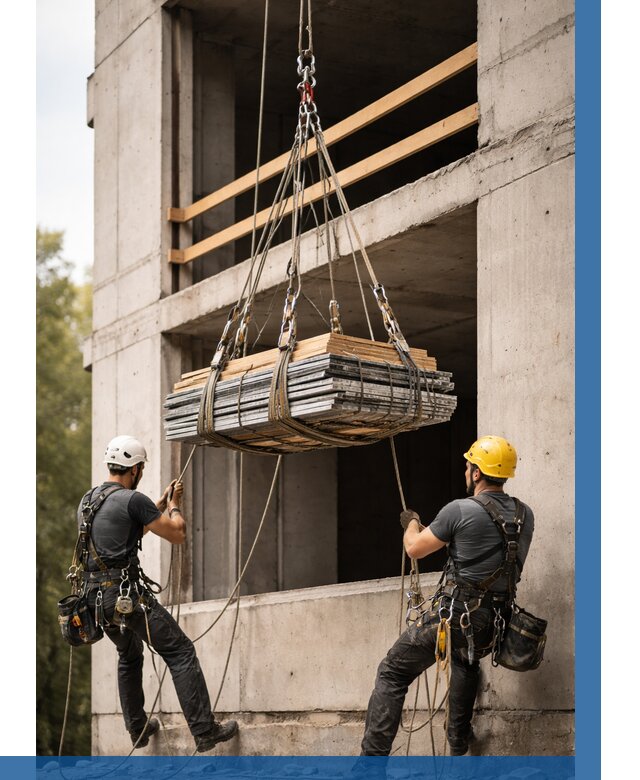 Подъем материала на этаж веревками в Железногорске от 1533 р. | ВЫСОТНИК-Жлк