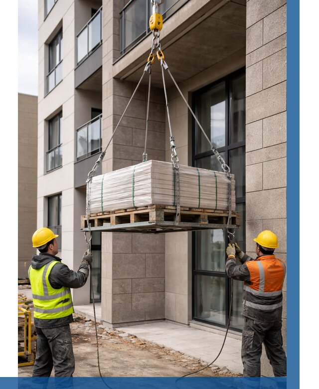 Подъем керамогранита на этаж в Железногорске от 3577 р. | ВЫСОТНИК-Жлк