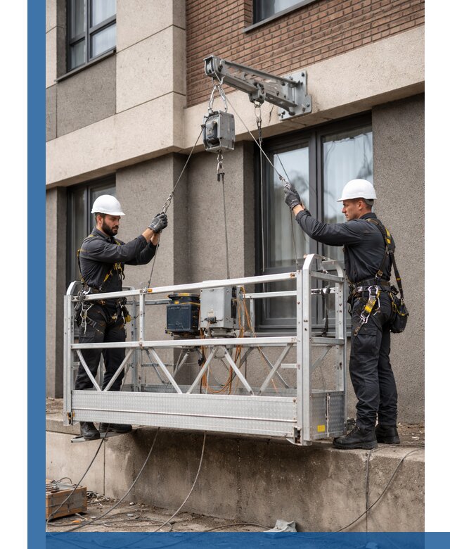 Монтаж и подъем фасадной люльки в Железногорске с гарантией безопасности