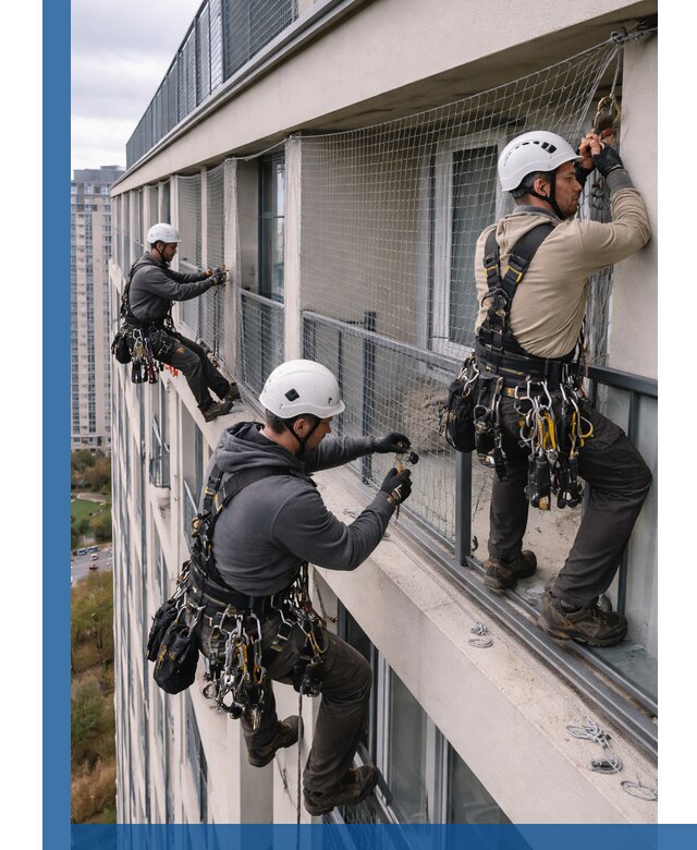 Профессиональный монтаж защитной сетки от птиц в Железногорске